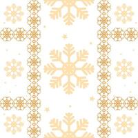 Golden Snowflakes Seamless Pattern, texture clothing scarf decoration, for Christmas and New Year vector