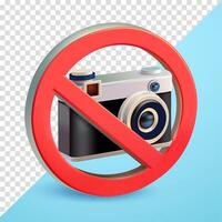No Camera, 3d. Suitable for design elements and attention vector