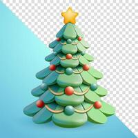 Christmas tree, 3d elements vector