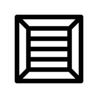 wooden box icon. line icon for your website, mobile, presentation, and logo design. vector
