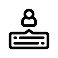 customer review icon. line icon for your website, mobile, presentation, and logo design. vector