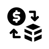 cost icon. glyph icon for your website, mobile, presentation, and logo design. vector