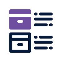 product description icon. dual tone icon for your website, mobile, presentation, and logo design. vector