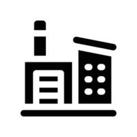 factory icon. glyph icon for your website, mobile, presentation, and logo design. vector