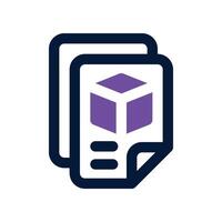 document icon. dual tone icon for your website, mobile, presentation, and logo design. vector