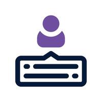 customer review icon. dual tone icon for your website, mobile, presentation, and logo design. vector