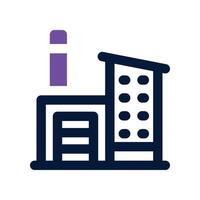 factory icon. dual tone icon for your website, mobile, presentation, and logo design. vector