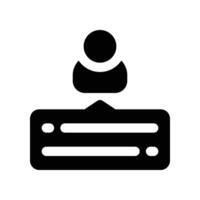 customer review icon. glyph icon for your website, mobile, presentation, and logo design. vector