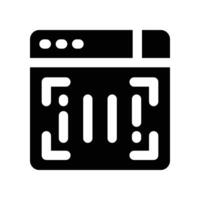barcode icon. glyph icon for your website, mobile, presentation, and logo design. vector