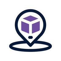 location icon. dual tone icon for your website, mobile, presentation, and logo design. vector