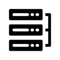 database icon. glyph icon for your website, mobile, presentation, and logo design. vector