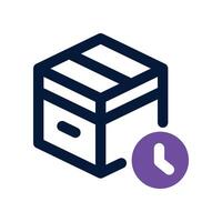delivery time icon. dual tone icon for your website, mobile, presentation, and logo design. vector