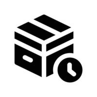 delivery time icon. glyph icon for your website, mobile, presentation, and logo design. vector