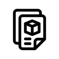 document icon. line icon for your website, mobile, presentation, and logo design. vector