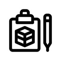 clipboard icon. line icon for your website, mobile, presentation, and logo design. vector