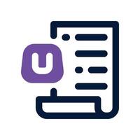 invoice icon. dual tone icon for your website, mobile, presentation, and logo design. vector