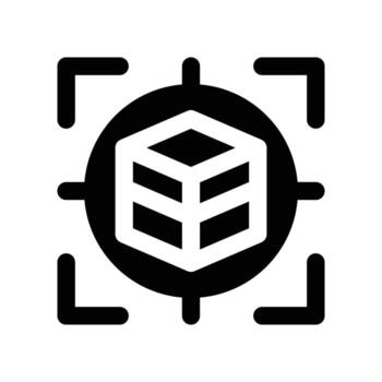 target icon. glyph icon for your website, mobile, presentation, and logo design. vector