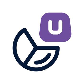 pie chart icon. dual tone icon for your website, mobile, presentation, and logo design. vector