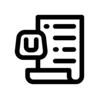 invoice icon. line icon for your website, mobile, presentation, and logo design. vector
