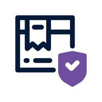 guaranteed icon. dual tone icon for your website, mobile, presentation, and logo design. vector