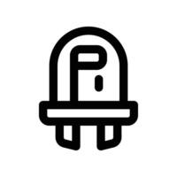 diode led icon. line icon for your website, mobile, presentation, and logo design. vector