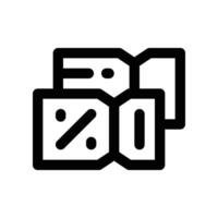 coupon icon. line icon for your website, mobile, presentation, and logo design. vector