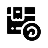 return box icon. glyph icon for your website, mobile, presentation, and logo design. vector