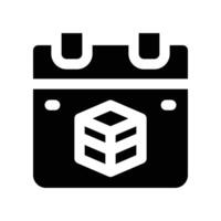 calendar icon. glyph icon for your website, mobile, presentation, and logo design. vector