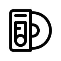 compact disc icon. line icon for your website, mobile, presentation, and logo design. vector