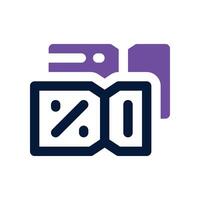 coupon icon. dual tone icon for your website, mobile, presentation, and logo design. vector