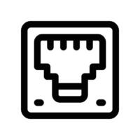 ethernet port icon. line icon for your website, mobile, presentation, and logo design. vector