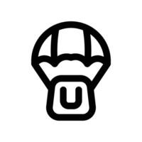 parachute delivery icon. line icon for your website, mobile, presentation, and logo design. vector