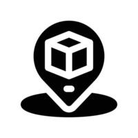 location icon. glyph icon for your website, mobile, presentation, and logo design. vector