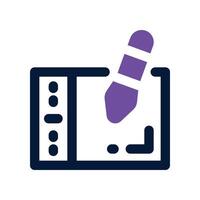 drawing tablet icon. dual tone icon for your website, mobile, presentation, and logo design. vector