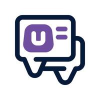 chat box icon. dual tone icon for your website, mobile, presentation, and logo design. vector
