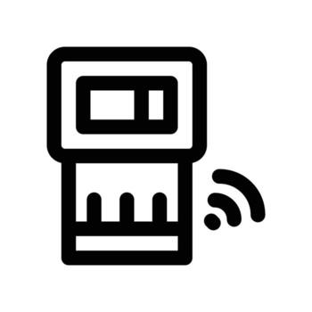 electric meter icon. line icon for your website, mobile, presentation, and logo design. vector