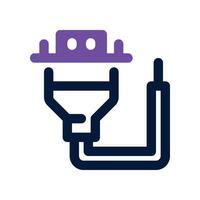 vga cable icon. dual tone icon for your website, mobile, presentation, and logo design. vector