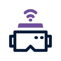 vr glasses icon. dual tone icon for your website, mobile, presentation, and logo design. vector