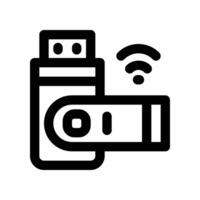 pendrive icon. line icon for your website, mobile, presentation, and logo design. vector