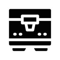 3d printer icon. glyph icon for your website, mobile, presentation, and logo design. vector