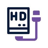 external hard drive icon. dual tone icon for your website, mobile, presentation, and logo design. vector