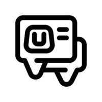 chat box icon. line icon for your website, mobile, presentation, and logo design. vector
