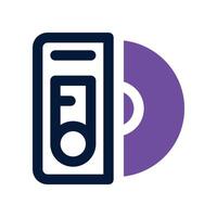compact disc icon. dual tone icon for your website, mobile, presentation, and logo design. vector
