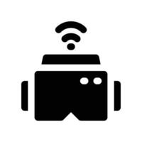 vr glasses icon. glyph icon for your website, mobile, presentation, and logo design. vector