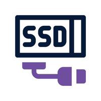 external ssd icon. dual tone icon for your website, mobile, presentation, and logo design. vector