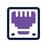 ethernet port icon. dual tone icon for your website, mobile, presentation, and logo design. vector