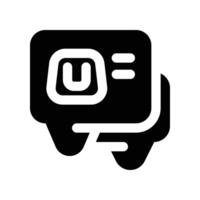 chat box icon. glyph icon for your website, mobile, presentation, and logo design. vector