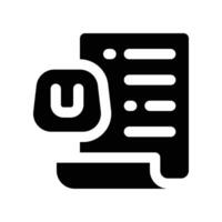 invoice icon. glyph icon for your website, mobile, presentation, and logo design. vector