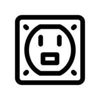 socket icon. line icon for your website, mobile, presentation, and logo design. vector