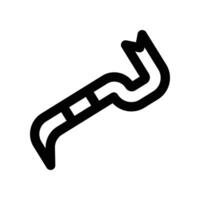 crowbar icon. line icon for your website, mobile, presentation, and logo design. vector